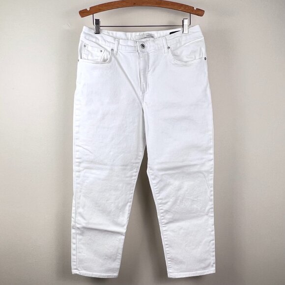 ELLA MOSS High Waist Straight White Jeans Size 12/31 - Picture 4 of 10